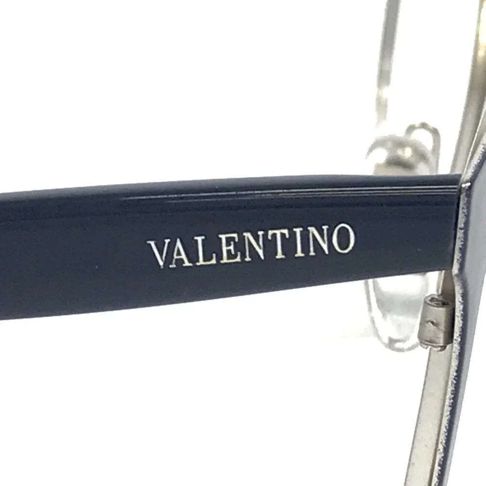 Valentino Eyeglasses Frames VA1004 3010 Blue Silver Cat Eye Full Rim 52-19-140